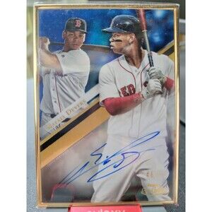 2019 Topps Gold Label Autographed Rafael Devers Boston Red Sox #46/50 Blue